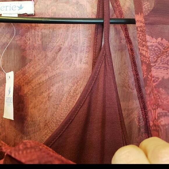 AERIE AMERICAN EAGLE Burgundy Mini Dress - Picture 10 of 11